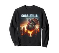 Día de Turquía Acción de Gracias Gobblezilla Funny Gobble Monster Sudadera