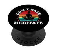 Día de Yoga Budismo Zen Meditación Instructor Meditar Mujeres PopSockets PopGrip Adhesivo