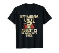 Día de Zurdos Orgullo Zurdo Zurdo Divertido 13 de Agosto Cita Camiseta