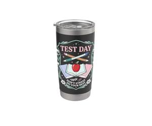 Día del examen No estreses Pruebas de maestros Vaso térmico de acero inoxidable de doble pared