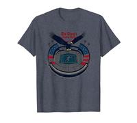 Día del Juego de Old Glory Camiseta, Hombre, Azul Jaspeado, 3XL