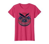 Día del Juego de Old Glory Camiseta, Mujer, Rojo Jaspeado, 3XL