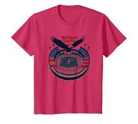 Día del Juego de Old Glory Camiseta, Niños, Rojo Jaspeado, 8 años