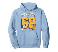 Día del Juego de Snoopy Franklin 68 Sudadera con Capucha, Unisex para Adultos, Azul Polvoriento, L