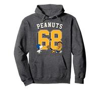 Día del Juego de Snoopy Franklin 68 Sudadera con Capucha, Unisex para Adultos, Jaspeado Oscuro, XL