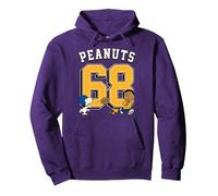 Día del Juego de Snoopy Franklin 68 Sudadera con Capucha, Unisex para Adultos, Morado, S