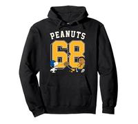 Día del Juego de Snoopy Franklin 68 Sudadera con Capucha, Unisex para Adultos, Negro, XL