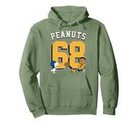 Día del Juego de Snoopy Franklin 68 Sudadera con Capucha, Unisex para Adultos, Verde Salvia, L