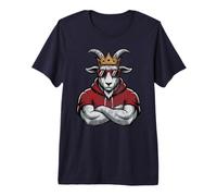 Día del Juego Vintage King Goat Fantasy Football Commish Champion Camiseta Premium