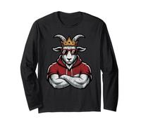 Día del Juego Vintage King Goat Fantasy Football Commish Champion Manga Larga