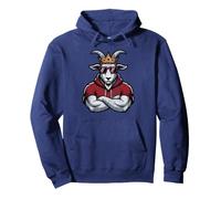 Día del Juego Vintage King Goat Fantasy Football Commish Champion Sudadera con Capucha