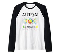 Día del Mes de concienciación sobre el Autismo y la Abuela Camiseta Manga Raglan