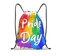 Día Del Orgullo Colorido Unisex Mochila De Cuerdas Ligera Bolsa De Deporte Con Cordón Mochila Con Cordón Para Senderismo Fútbol Natación Voleibol