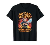 Día del Padre Bombero "Mi papá, mi héroe" Camiseta