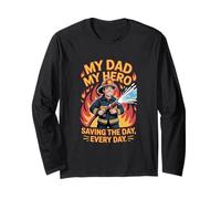 Día del Padre Bombero "Mi papá, mi héroe" Manga Larga