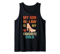 Día del Padre Día de la Madre Mi hijo favorito es mi yerno Camiseta sin Mangas