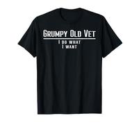 Día del Padre Grumpy Old Vet I Do What I Want Grandpa Granddad Camiseta