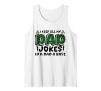 Día del padre I Keep All My Dad Jokes In A Dad A Base Dad Camiseta sin Mangas