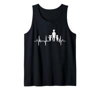 Día del Padre Latido del corazón Papá Ritmo cardíaco Camiseta sin Mangas