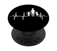 Día del Padre Latido del corazón Papá Ritmo cardíaco PopSockets PopGrip Adhesivo