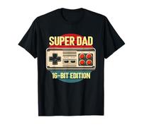 Día del Padre Retro Super Dad 16 bit Edition Gamer para Hombres Camiseta