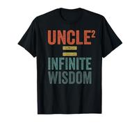Día del Padre Tío, Tío Cuadrado Sabiduría Infinita Matemáticas Divertidas Camiseta