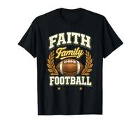 Día del Partido Faith Family Football Lover Christian Football Fan Camiseta