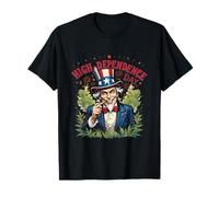 Día divertido de la alta dependencia 4 de julio Fumar 420 Cannabis Camiseta
