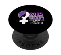 Día Internacional de la Mujer 2025 8 de Marzo Abraza la equidad PopSockets PopGrip Adhesivo