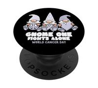 Día Mundial contra el Cáncer Gnomo Uno Lucha Solo Ponte PopSockets PopGrip Adhesivo