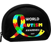 Día Mundial de Concientización sobre el Autismo Mujeres y Niñas Monedero de Moda Lindo Monedero Bolsa de Cambio Titular de la Llave