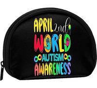 Día Mundial de Concientización sobre el Autismo Mujeres y Niñas Monedero de Moda Lindo Monedero Bolsa de Cambio Titular de la Llave