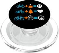 Día Mundial de la Bicicleta: Ecuaciones de Ciclismo Feliz Amor Paz PopSockets PopGrip para MagSafe