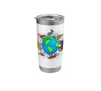 Día Mundial de la Vida Silvestre Salvar el planeta Salva nuestro hogar Vaso térmico de acero inoxidable de doble pared
