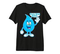 Día Mundial del Agua Salvemos El Agua Cada Gota Cuenta Camiseta Premium