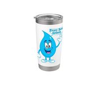 Día Mundial del Agua Salvemos El Agua Cada Gota Cuenta Vaso térmico de acero inoxidable de doble pared