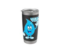 Día Mundial del Agua Salvemos El Agua Cada Gota Cuenta Vaso térmico de acero inoxidable de doble pared