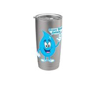 Día Mundial del Agua Salvemos El Agua Cada Gota Cuenta Vaso térmico de acero inoxidable de doble pared