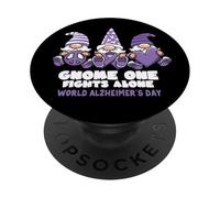 Día Mundial del Alzhéimer Gnomo Uno Lucha Solo Vístete de PopSockets PopGrip Adhesivo