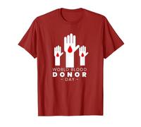 Día Mundial del Donante de Sangre 2021 Give Blood Keep The World Beating Camiseta