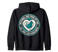 Día Nacional Abraza a tu Gato 4 de Junio Amantes de los Gatos Retro Vintage Sudadera con Capucha