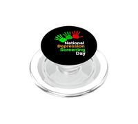 Día Nacional de Cribado de la Depresión - Conciencia de la Salud Mental PopSockets PopGrip para MagSafe