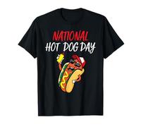 Día nacional de perros calientes para hombres y mujeres Camiseta