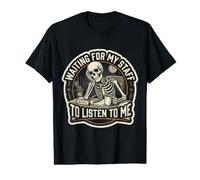 Día Nacional del Jefe de Hombres Esperando a Mi Personal Empleador Divertido Camiseta gráfica económica
