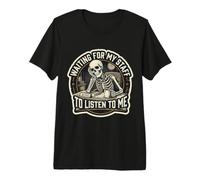 Día Nacional del Jefe de Hombres Esperando a Mi Personal Empleador Divertido Camiseta Premium
