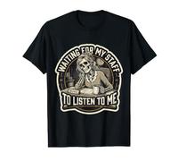 Día Nacional del Jefe de Mujeres Esperando a Mi Personal Empleador Divertido Camiseta gráfica económica