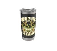 Día Nacional del Mono I Go Bananas Vaso térmico de acero inoxidable de doble pared