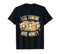 Día Nacional del Mono Less Thinking More Monkey Camiseta