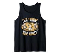 Día Nacional del Mono Less Thinking More Monkey Camiseta sin Mangas