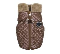 Dia Quilted Vest Jumper Abrigo para Perro Marrón S